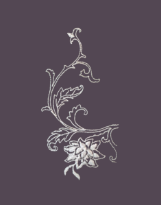 Stitched acanthus design